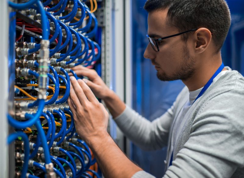 System Engineer Checking Servers